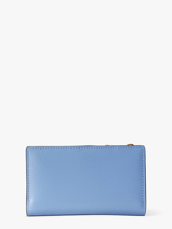 Blue Kate Spade Morgan Small Slim Bifold Women's Wallets | 52471-IJWM