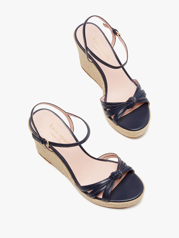 Blue Kate Spade Tessa Espadrille Wedges Women's Sandals | 23709-TMZA