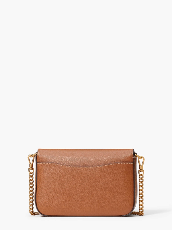 Brown Kate Spade Katy Textured Leather Flap Chain Women's Crossbody Bags | 87109-YJBP