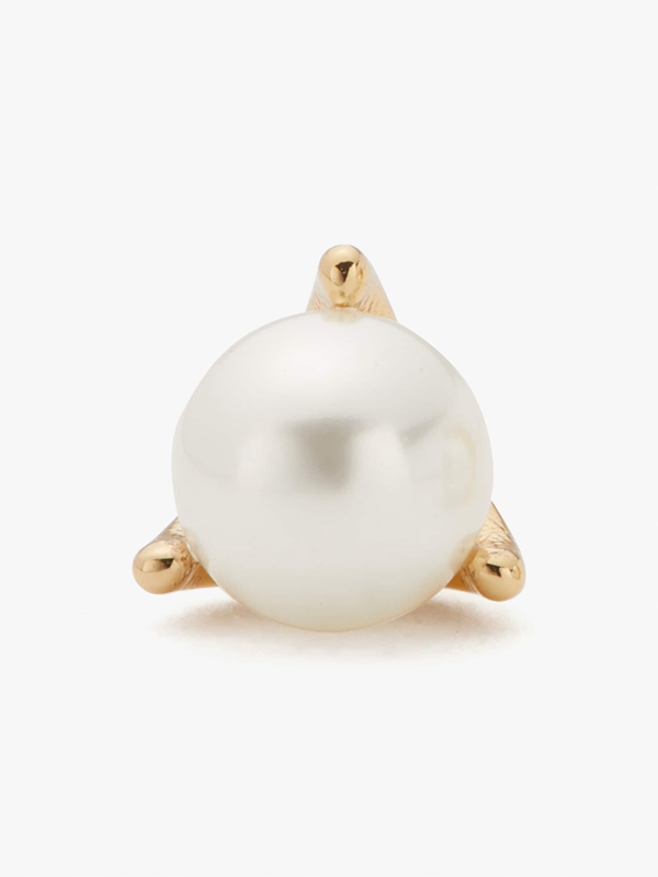 Cream / Gold Kate Spade Mini Trio Prong Studs Women's EarRings | 63590-ASFE