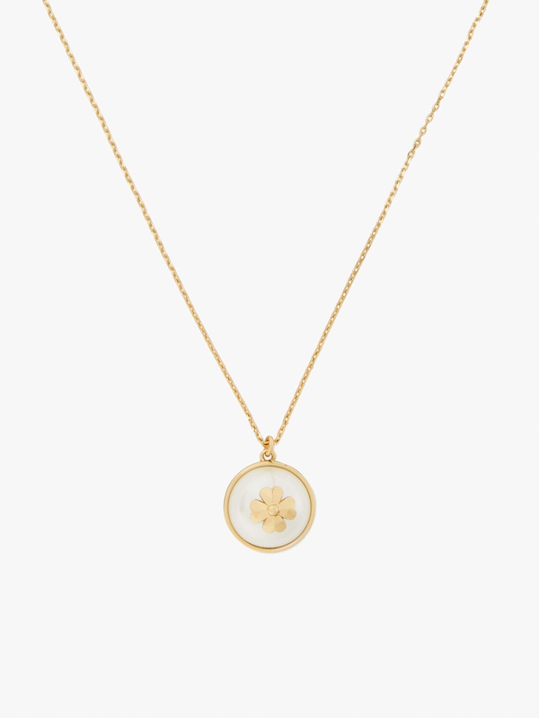 Cream / Gold Kate Spade Pearls On Pearls Mini Pendant Women's Necklace | 68507-UNIT