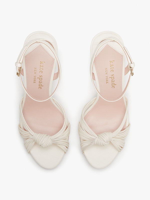 Cream Kate Spade Happy Hour Women's Sandals | 54761-TVYH