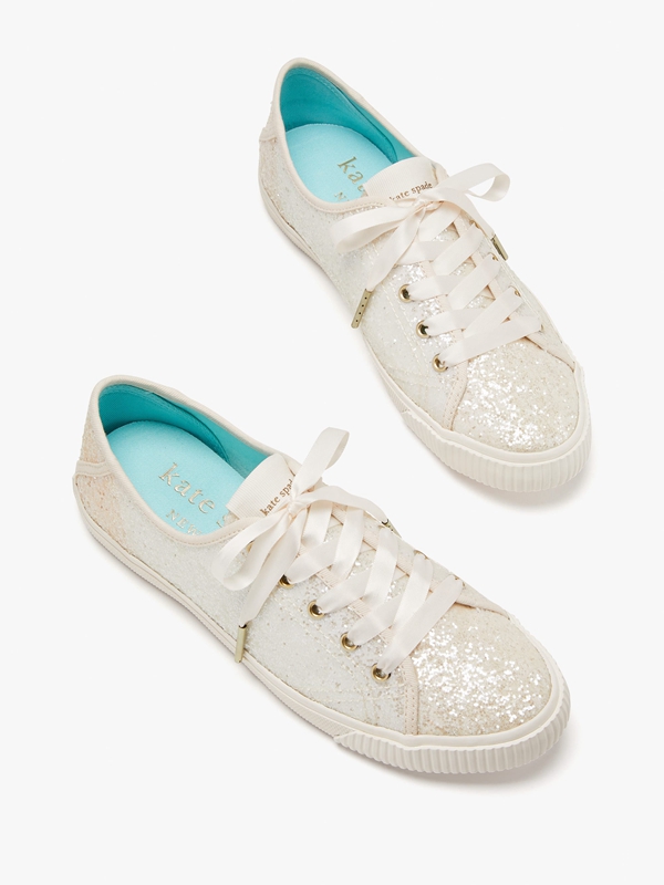 Cream Kate Spade Trista Women's Sneakers | 34896-ULXR