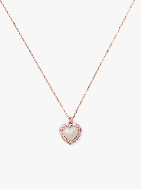 Cream / Rose Gold Kate Spade My Love Mini Pendant Women's Necklace | 23967-LNAG