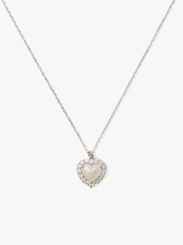 Cream / Silver Kate Spade My Love Mini Pendant Women's Necklace | 39127-PNGV