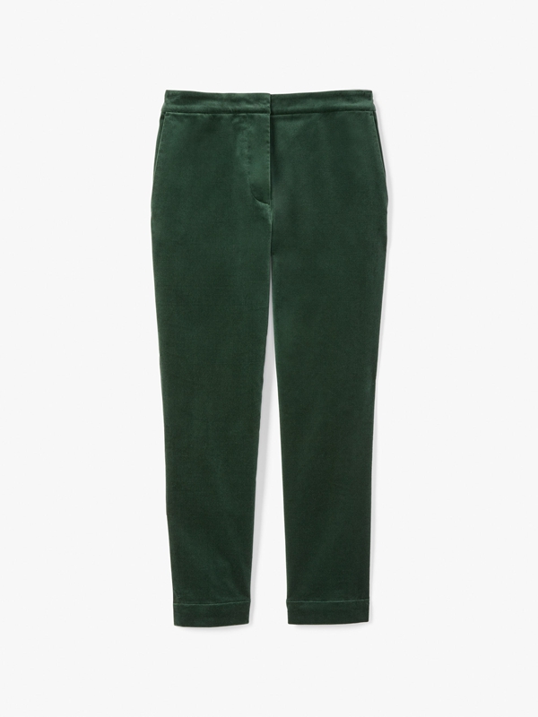 Deep Green Kate Spade Velvet Women's Pants | 84769-OIMX