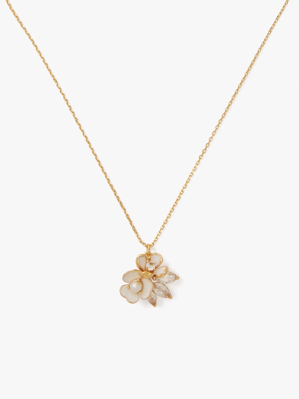 Gold Kate Spade Bouquet Toss Cluster Pendant Women's Necklace | 26140-FPAB