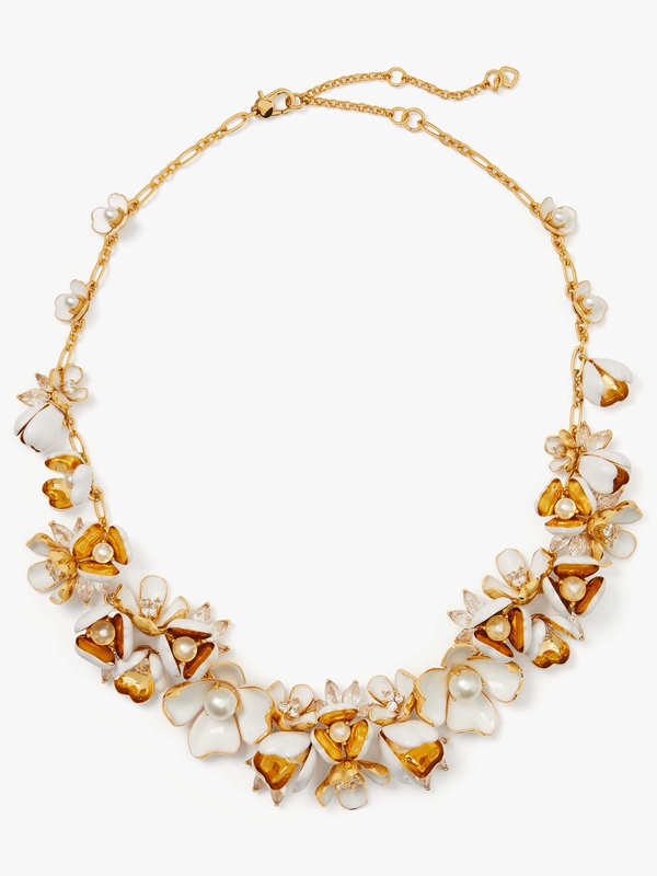 Gold Kate Spade Bouquet Toss Statement Women\'s Necklace | 90361-YLNK