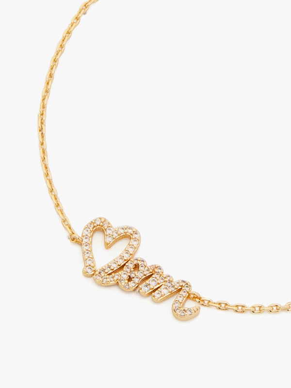 Gold Kate Spade Love You, Mom Women's Bracelet | 18705-JPYT