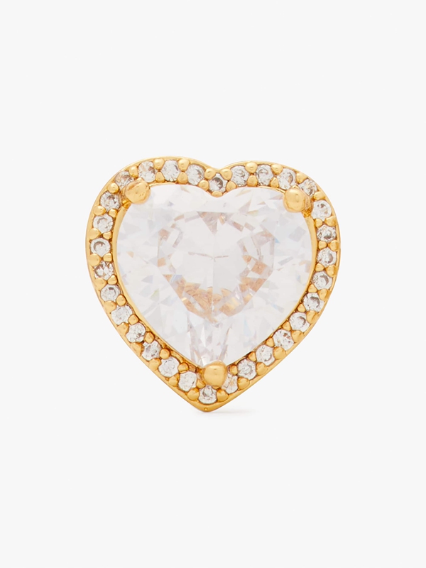 Gold Kate Spade My Love Pavé Heart Studs Women's EarRings | 46057-MGTI