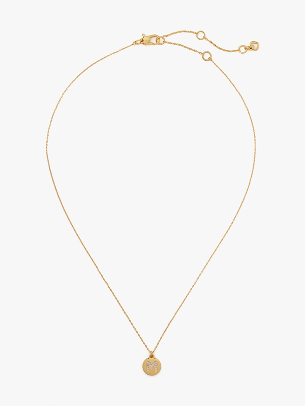 Gold Kate Spade Pavé Initial Mini Pendant Women's Necklace | 30174-BFYS