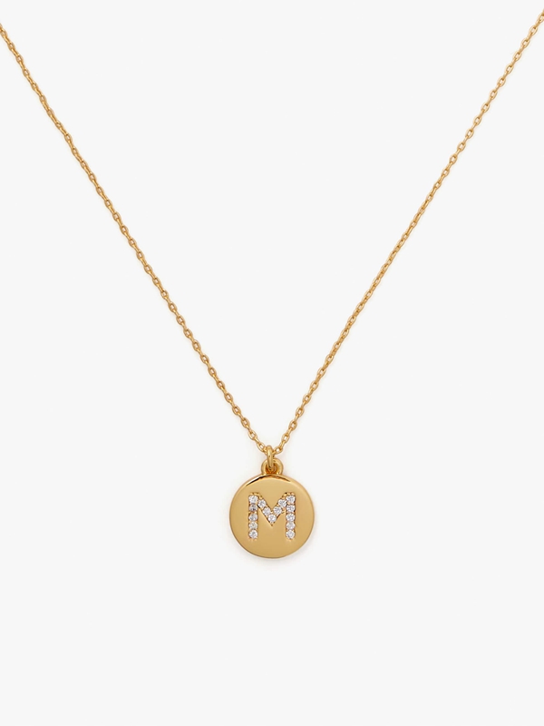 Gold Kate Spade Pavé Initial Mini Pendant Women\'s Necklace | 30174-BFYS