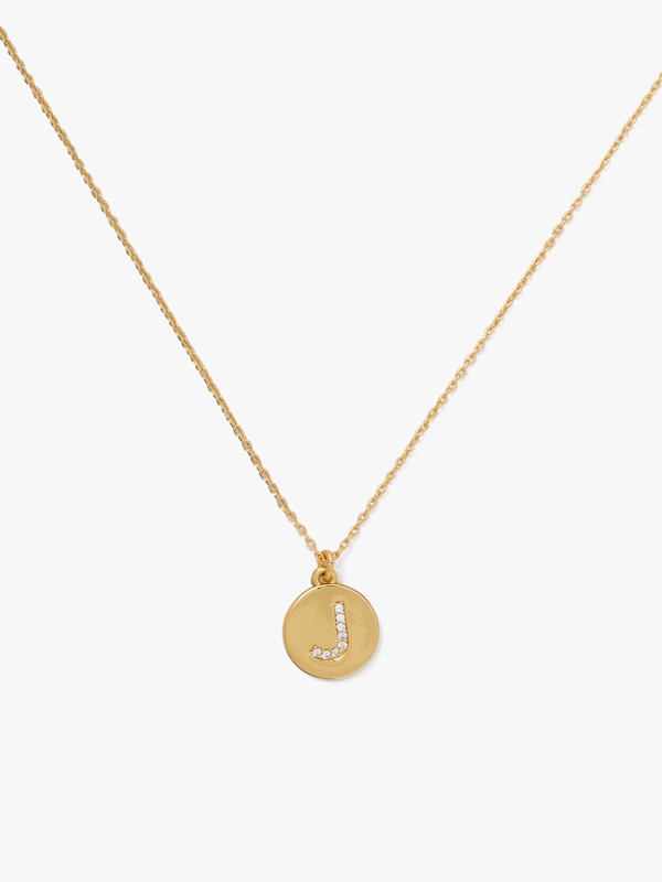 Gold Kate Spade Pavé Initial Mini Pendant Women\'s Necklace | 34687-TBFD