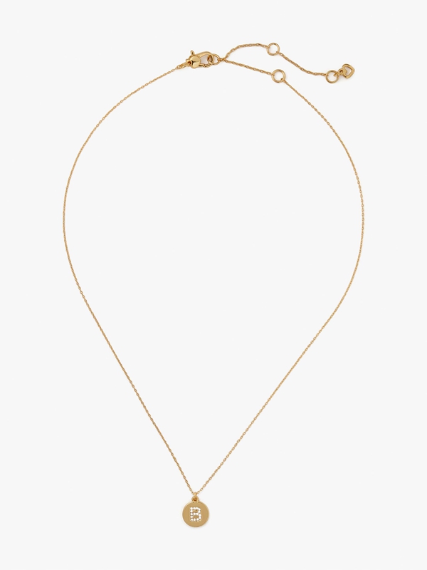 Gold Kate Spade Pavé Initial Mini Pendant Women's Necklace | 37951-VRNP