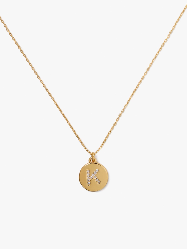 Gold Kate Spade Pavé Initial Mini Pendant Women\'s Necklace | 70521-HGQV