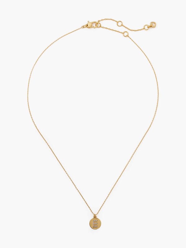 Gold Kate Spade Pavé Initial Mini Pendant Women's Necklace | 93724-LQVZ