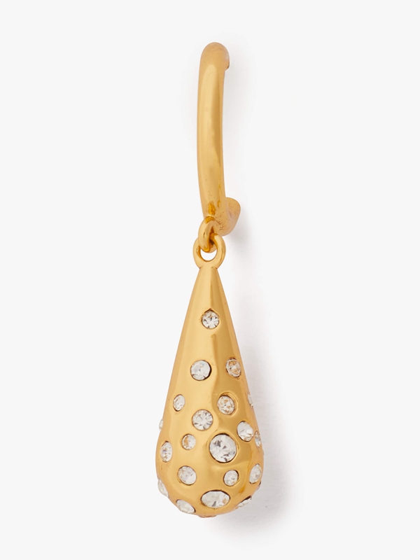 Gold Kate Spade Rain Drop Huggies Women's EarRings | 90381-OWGJ