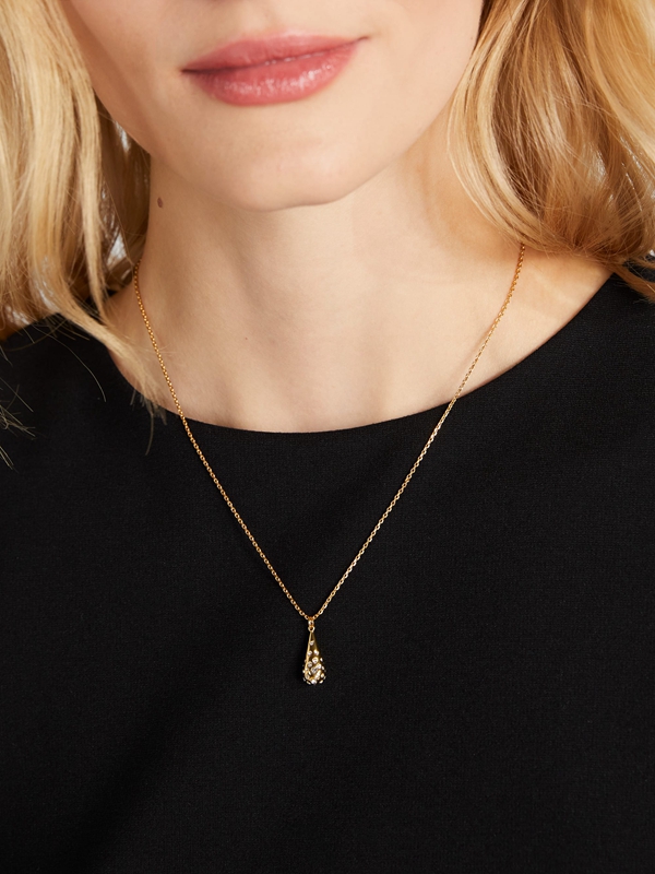 Gold Kate Spade Rain Drop Mini Pendant Women's Necklace | 37250-FNBQ