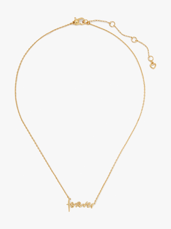 Gold Kate Spade Say Yes Forever Pendant Women's Necklace | 78106-VJPN