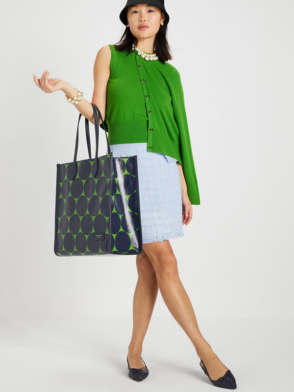 Green Kate Spade Cashmere Crewneck Cardigan Women's Knitwear | 87243-WNLC