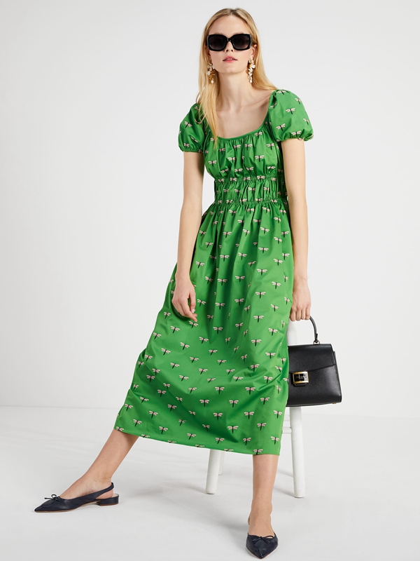 Green Kate Spade Dragonfly Riviera Women's Dress | 97450-IBER