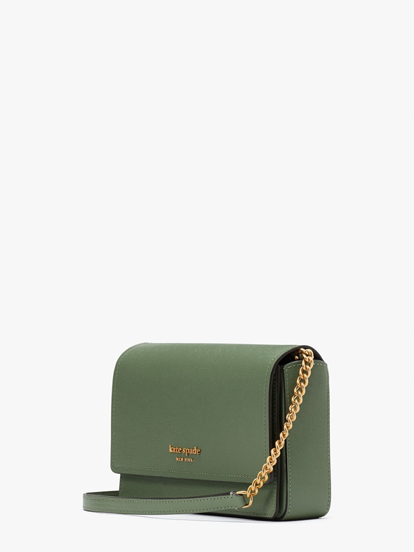 Green Kate Spade Morgan Flap Chain Women's Wallets | 37462-RHJX