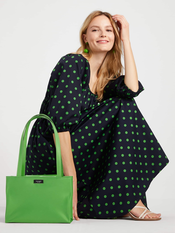 Green Kate Spade Sam Icon Nylon Medium Women's Shoulder Bags | 43067-DJNV