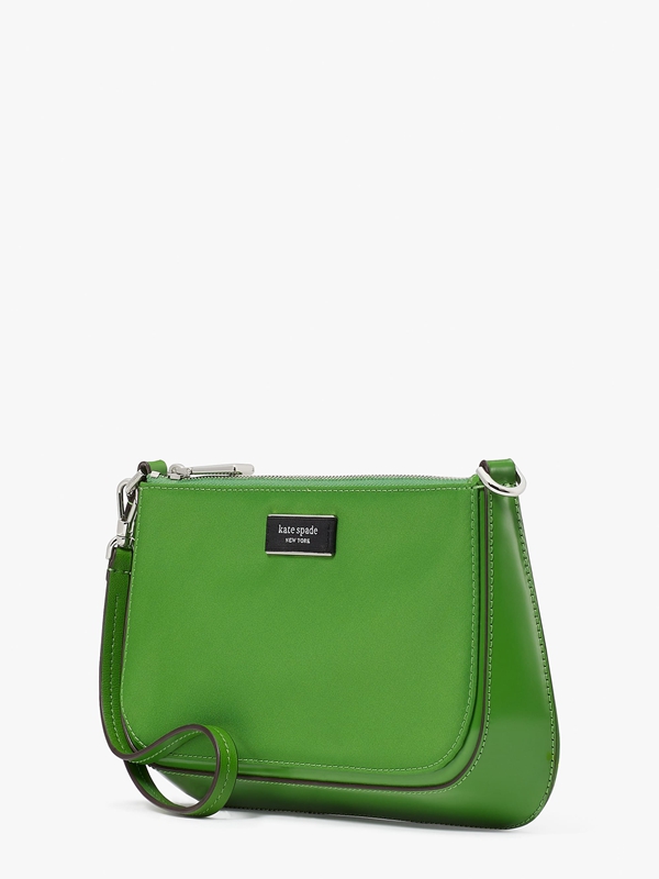 Green Kate Spade Sam Icon Nylon Mini Pochette Women's Crossbody Bags | 32019-QLCA