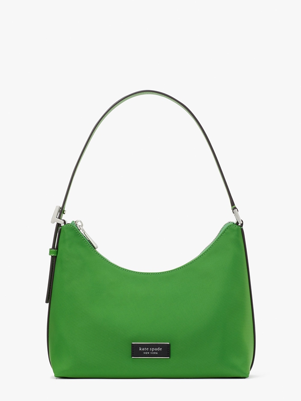 Green Kate Spade Sam Icon Nylon Small Women\'s Shoulder Bags | 50362-GQLR