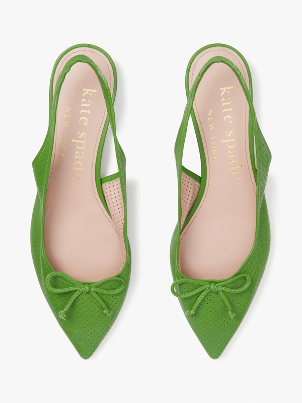 Green Kate Spade Veronica Women's Flat Shoes | 72813-PCNG