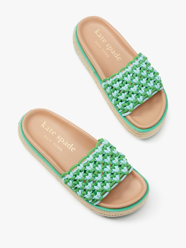 Green Kate Spade Vita Platform Slide Women's Sandals | 12968-ORWX