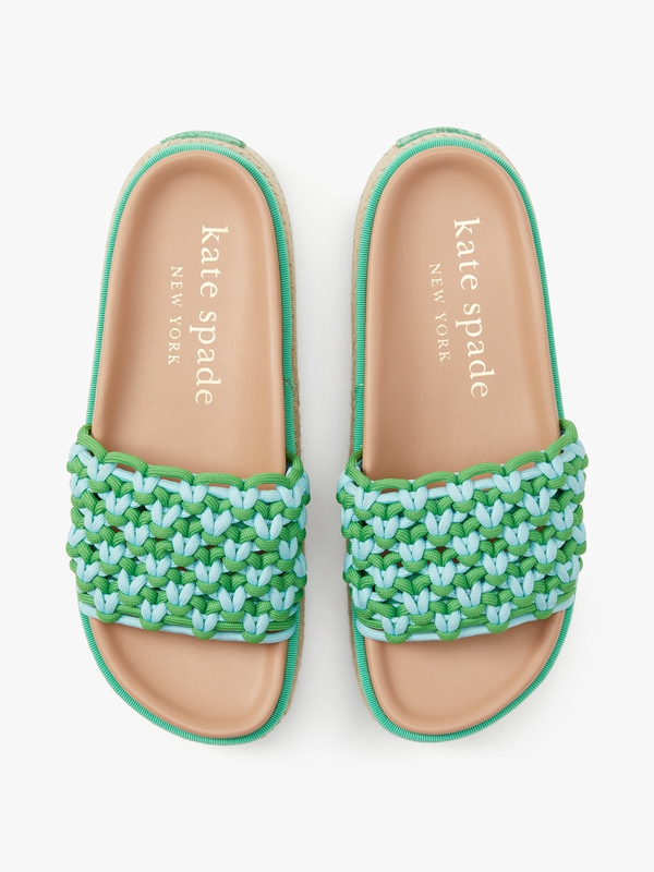 Green Kate Spade Vita Platform Slide Women's Sandals | 12968-ORWX