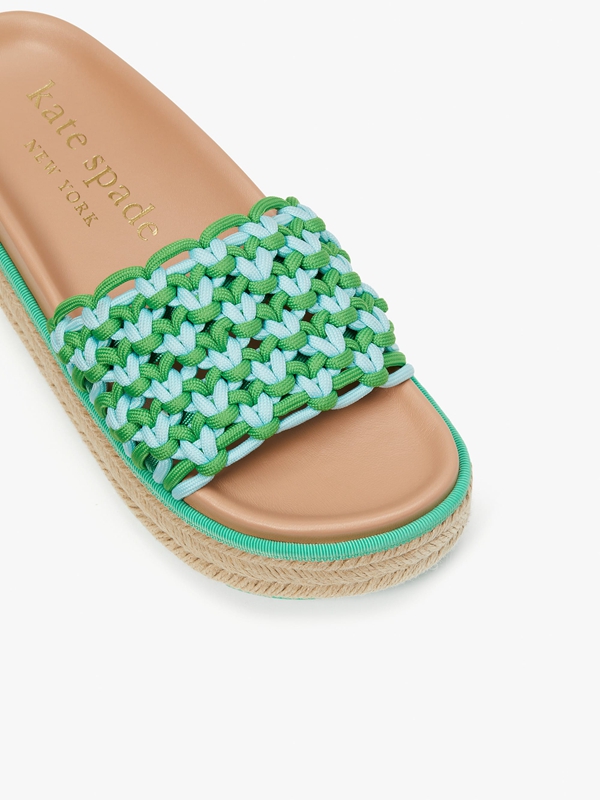 Green Kate Spade Vita Platform Slide Women's Sandals | 12968-ORWX