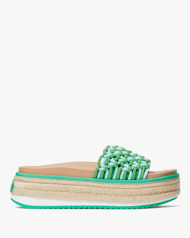 Green Kate Spade Vita Platform Slide Women\'s Sandals | 12968-ORWX