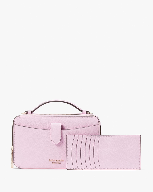 Lavender Kate Spade Hudson Double Zip Women's Crossbody Bags | 83764-DHUJ