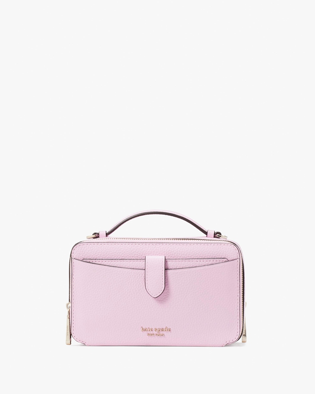 Lavender Kate Spade Hudson Double Zip Women\'s Crossbody Bags | 83764-DHUJ