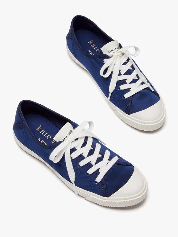 Navy Kate Spade Tennison Women's Sneakers | 73092-NVIS