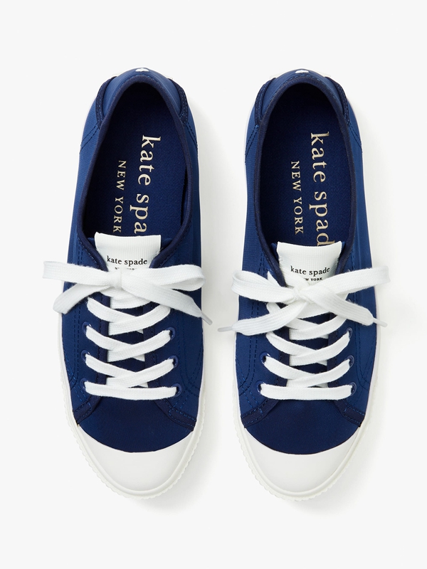 Navy Kate Spade Tennison Women's Sneakers | 73092-NVIS