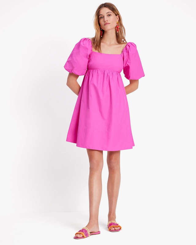 Pink Kate Spade Fiesta Taffeta Women's Dress | 92746-SIML