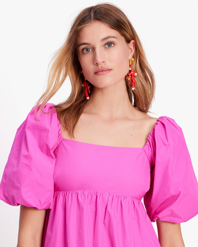 Pink Kate Spade Fiesta Taffeta Women's Dress | 92746-SIML