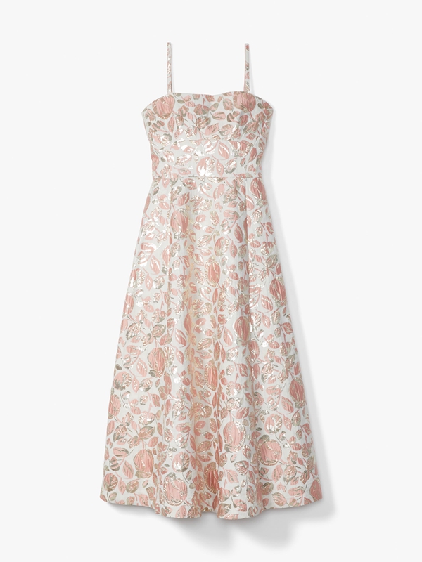 Pink Kate Spade Floral Bud Brocade Women's Dress | 36584-CKIS