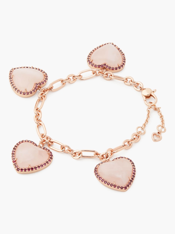 Pink Kate Spade Heart Of Hearts Charm Women\'s Bracelet | 06813-QHTL