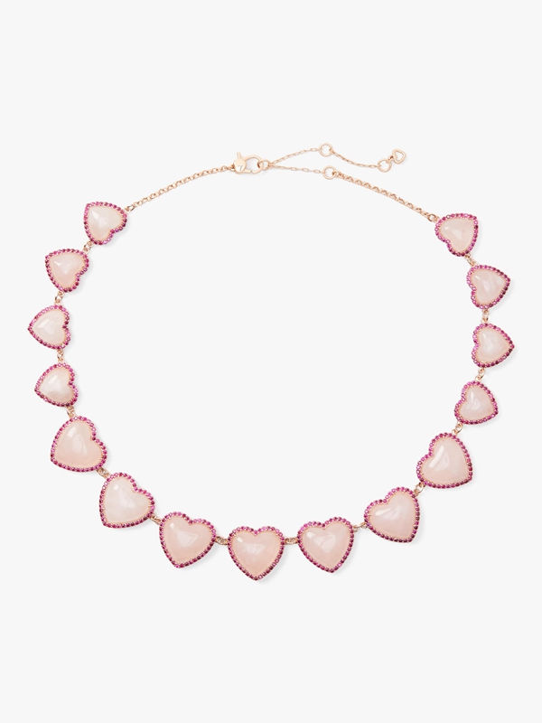 Pink Kate Spade Heart Of Hearts Statement Women's Necklace | 60829-LFWA