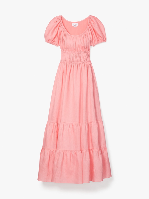 Pink Kate Spade Linen Riviera Women's Dress | 80517-RJQU