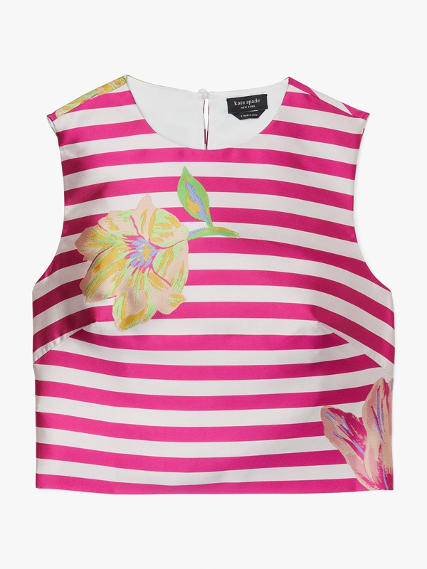 Purple Kate Spade Tulip Stripe Shell Women's Tops | 08931-CDPY