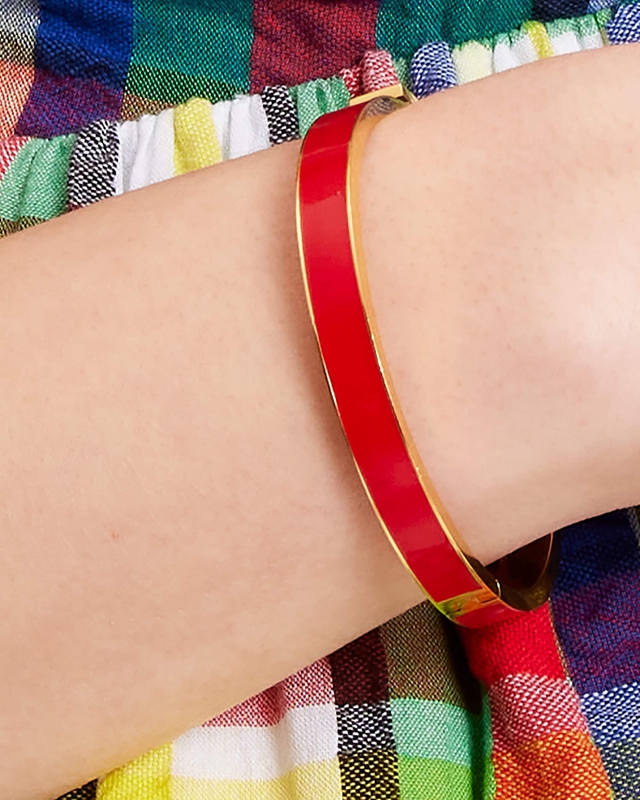 Red Kate Spade Push Your Luck Thin Idiom Women's Bracelet | 24096-HGSN