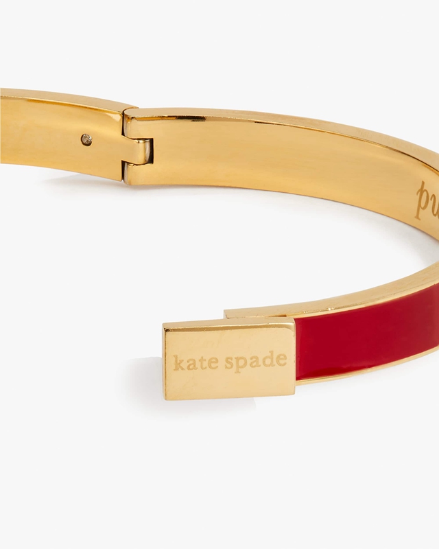 Red Kate Spade Push Your Luck Thin Idiom Women's Bracelet | 24096-HGSN