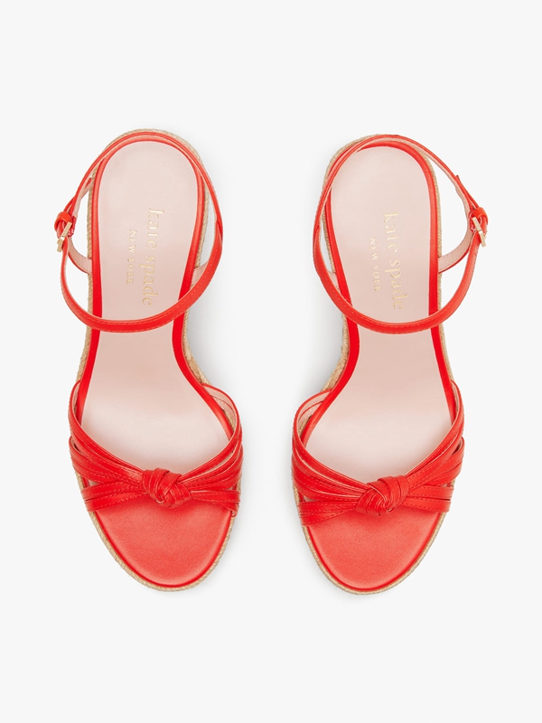 Red Kate Spade Tessa Espadrille Wedges Women's Sandals | 57082-YPRS