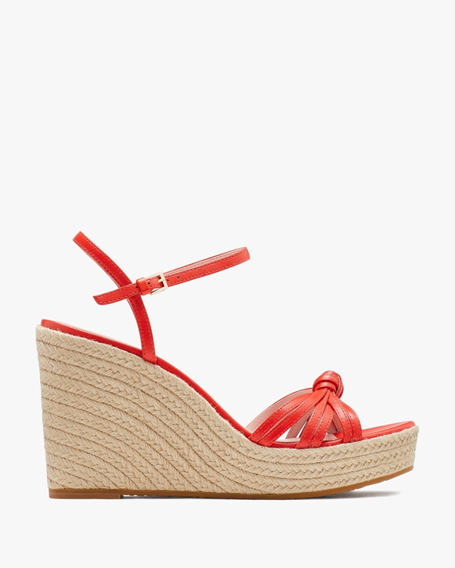 Red Kate Spade Tessa Espadrille Wedges Women\'s Sandals | 57082-YPRS