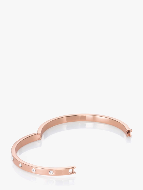 Rose Gold Kate Spade Set In Stone Enamel Stone Hinged Women's Bracelet | 63015-BDMU